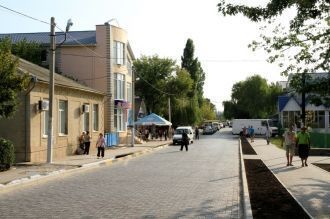 На одной из улиц города Чимишлия.