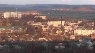 Город Чимишлия с высоты птичьего полета.