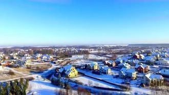 Заснеженный Радвилишкис с высоты.