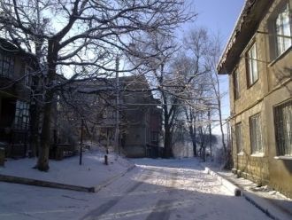 На улице города Страшены.