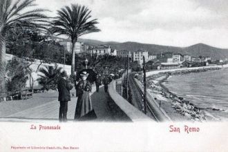Сан-Ремо на старой почтовой открытке
