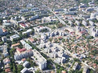 Город Разград с высоты.