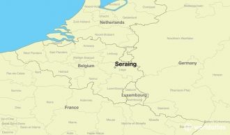 Серен на карте Бельгии.