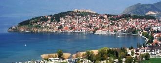 Вид на город Охрид.