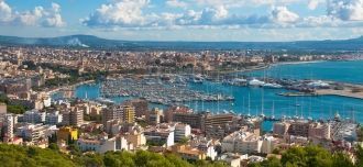 Пальма де Майорка с высоты.