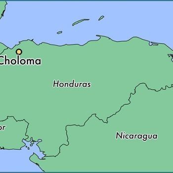 Чолома на карте Гондураса.