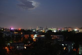 Вид на ночную Пуну.