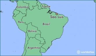 Сан-Луис, штат Мараньян на карте Бразили