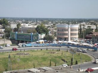 Город Наманган с высоты.