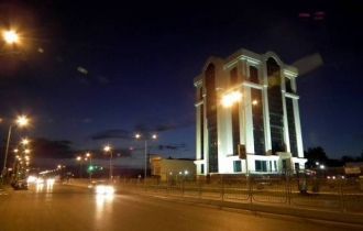 Город Наманган ночью.