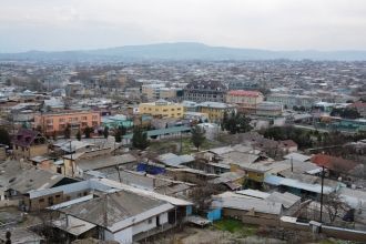 Город Истаравшан с высоты.