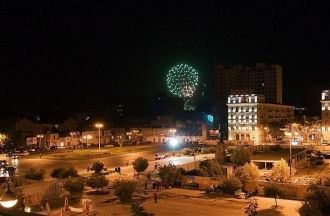 Фотография ночью, город Физули.