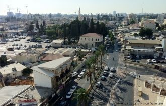 Город Рамла с высоты.