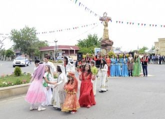 На улицах города Агджабеди.