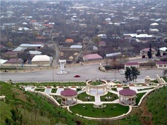 Город Ахсу с высоты.