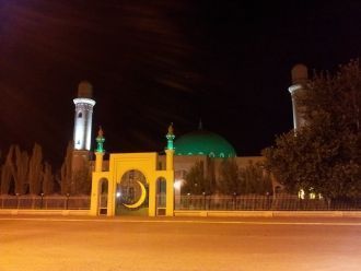 Фотография ночью, город Сабирабад.