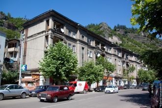 На улицах города Чиатура.