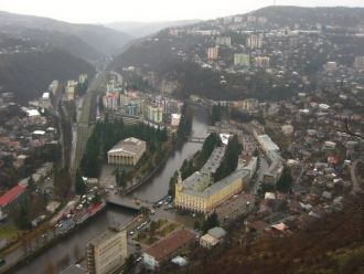 Чиатура с высоты птичьего полёта.