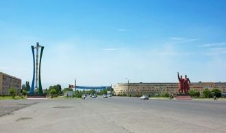 В городе Алмалык.