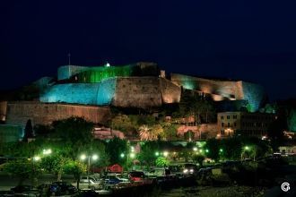 Новая крепость, Керкира (Корфу) ночью.