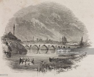 Историческое изображение моста Ларисы.