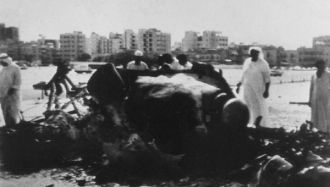 Вторжение Ирака в Кувейт. Обломки сбитог