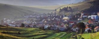 Город Врабле с высоты.