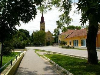 Город Врабле с высоты.