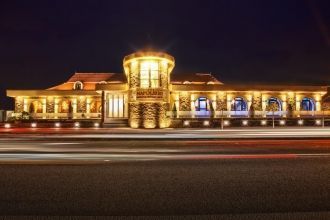 Ночной город Вранов-над-Топлёу.