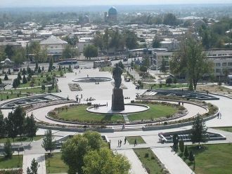 Город Шахрисабз с высоты.