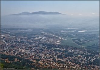 Вид на Кирьят-Шмона с высоты.