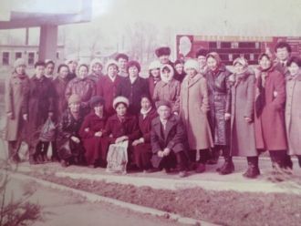Старое фото жителей Жетысая.