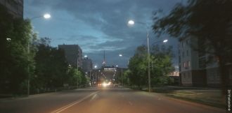 Атбасар ночью.