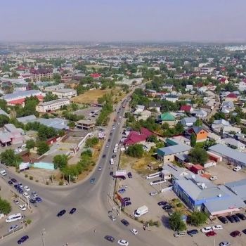 Каскелен с высоты.