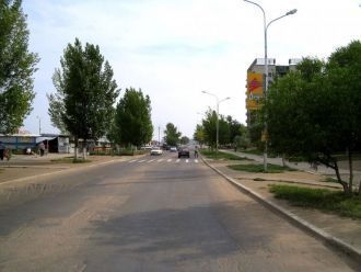 На улице города Степногорск.