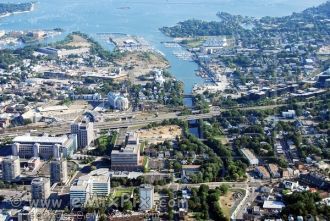 Город Стэмфорд с высоты.