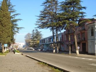 Город Ланчхути с высоты.