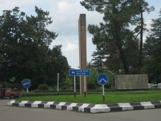 На одной из улиц города Озургети.