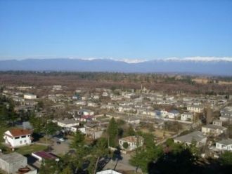 Город Самтредиа с высоты.