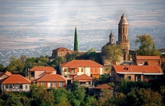 Город Самтредиа с высоты.