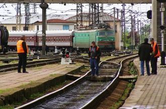 Местные жители города Самтредиа.
