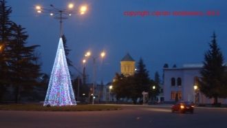 Город Самтредиа ночью.