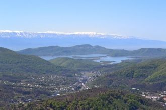 Город Ткибули с высоты птичьего полета.