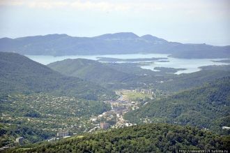 Город Ткибули с высоты птичьего полета.