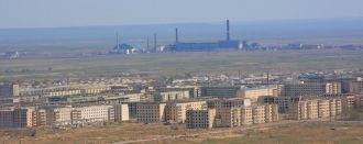 Город Каратау с высоты.