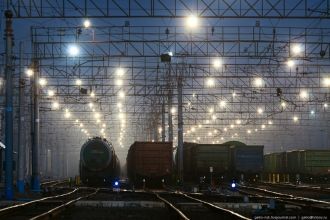 Ночной город Хромтау.