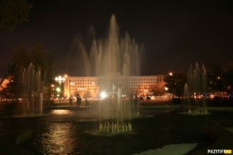 Ночная жизнь города Уштобе.