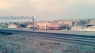 Вид на вокзал Ходжейли с высоты.