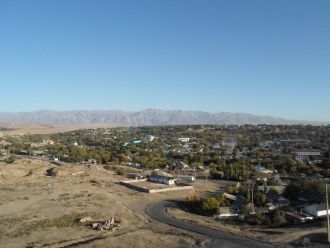 Город Ленгер с высоты птичьего полета.