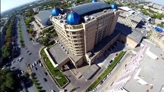 Город Ленгер с высоты птичьего полета.